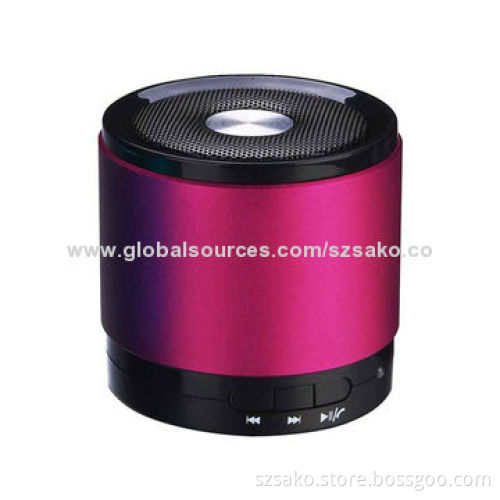 2 Inch Round Bluetooth Speaker with 3W, 8-hour Long Time Working for Smart Phones